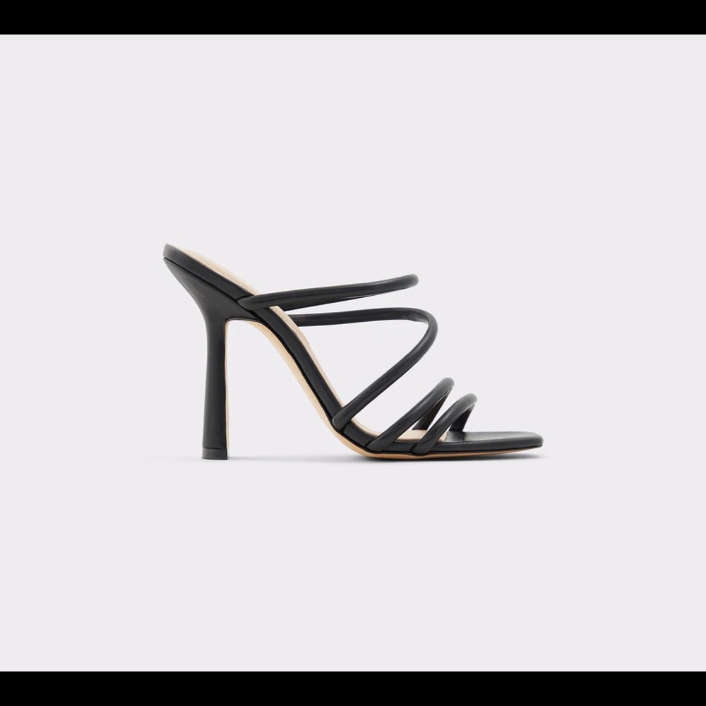 ALDO black strappy mules